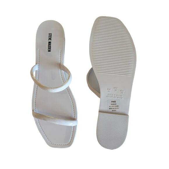 Steve Madden Women’s Pike White Strappy Slip On Jelly Sandals Size 10 - Picture 2 of 4